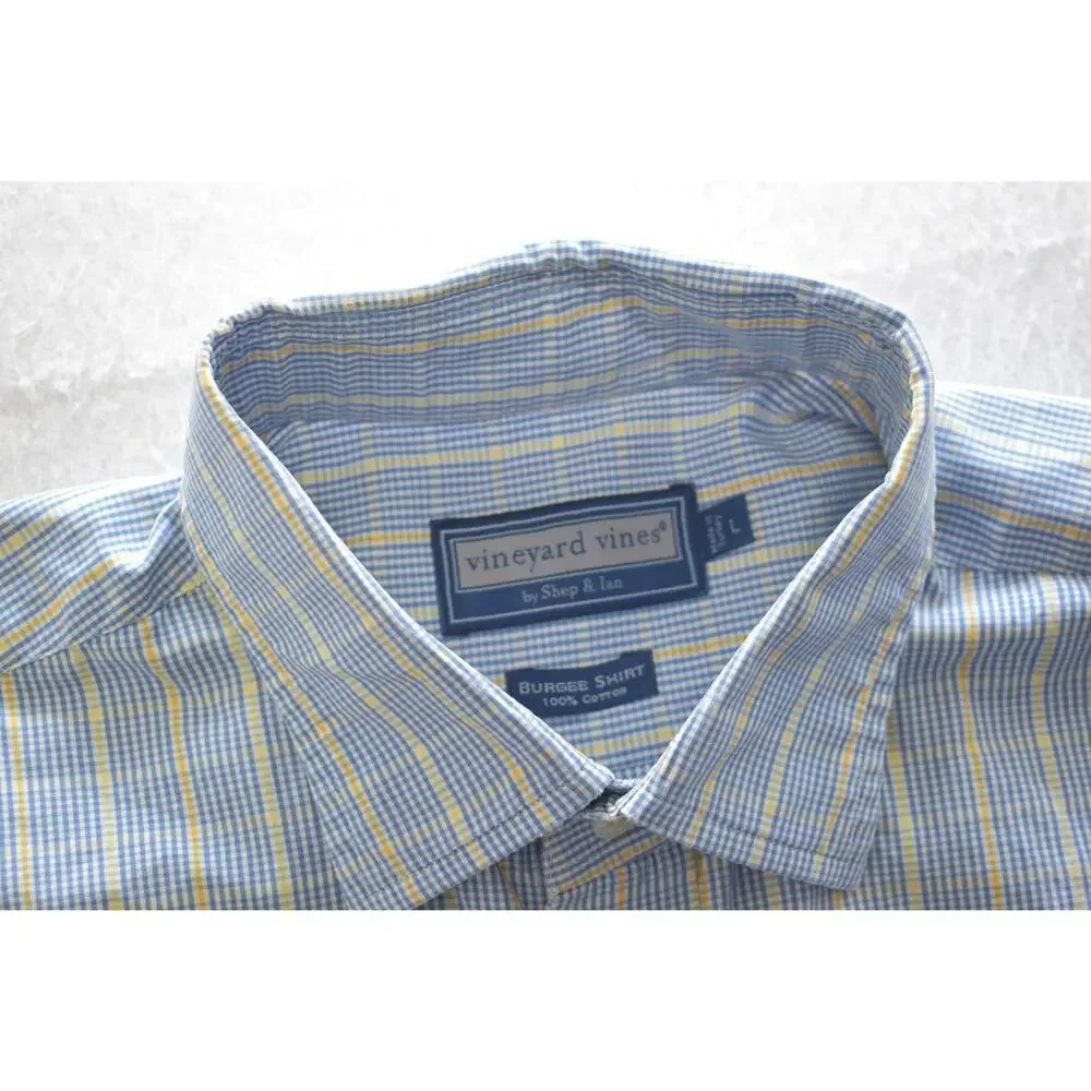 Vineyard Vines‎ Slim Fit Burgee Shirt Plaid Long Sleeve Mens Sz Large